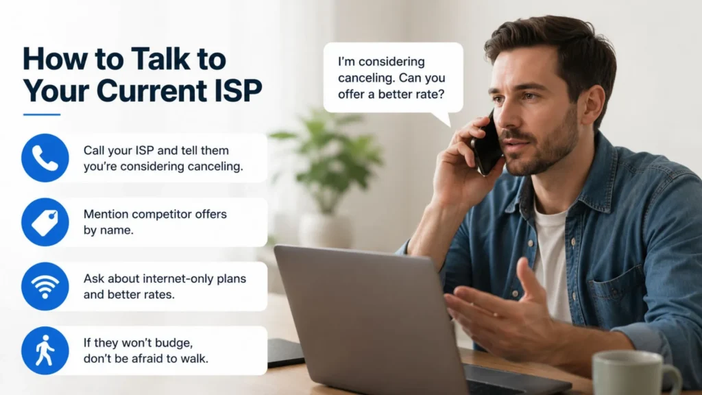 Learn exactly how to save on cable and internet by negotiating better rates with your current ISP