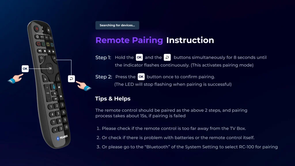 Guide to Pair the FeaBox Remote