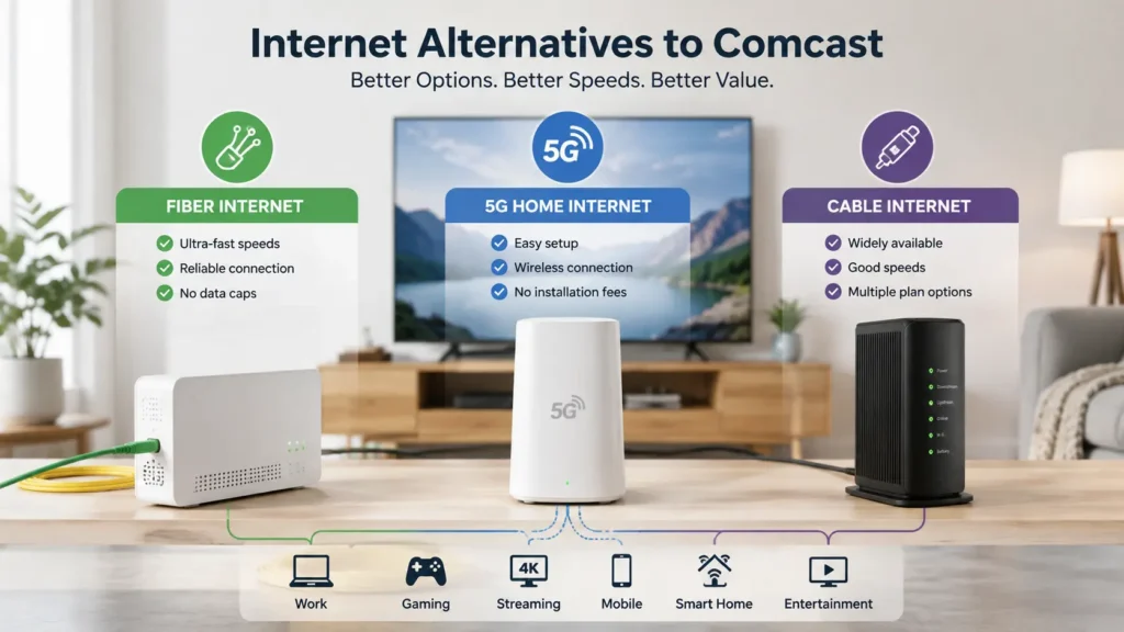 Internet alternatives to Comcast