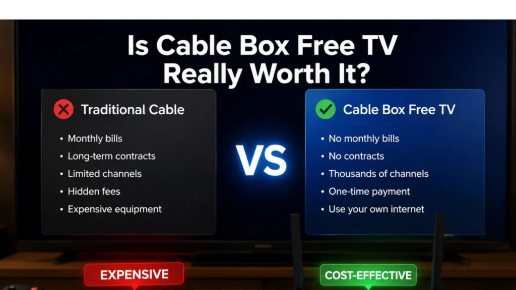 Cable Box Free TV vs traditional hardware costs.