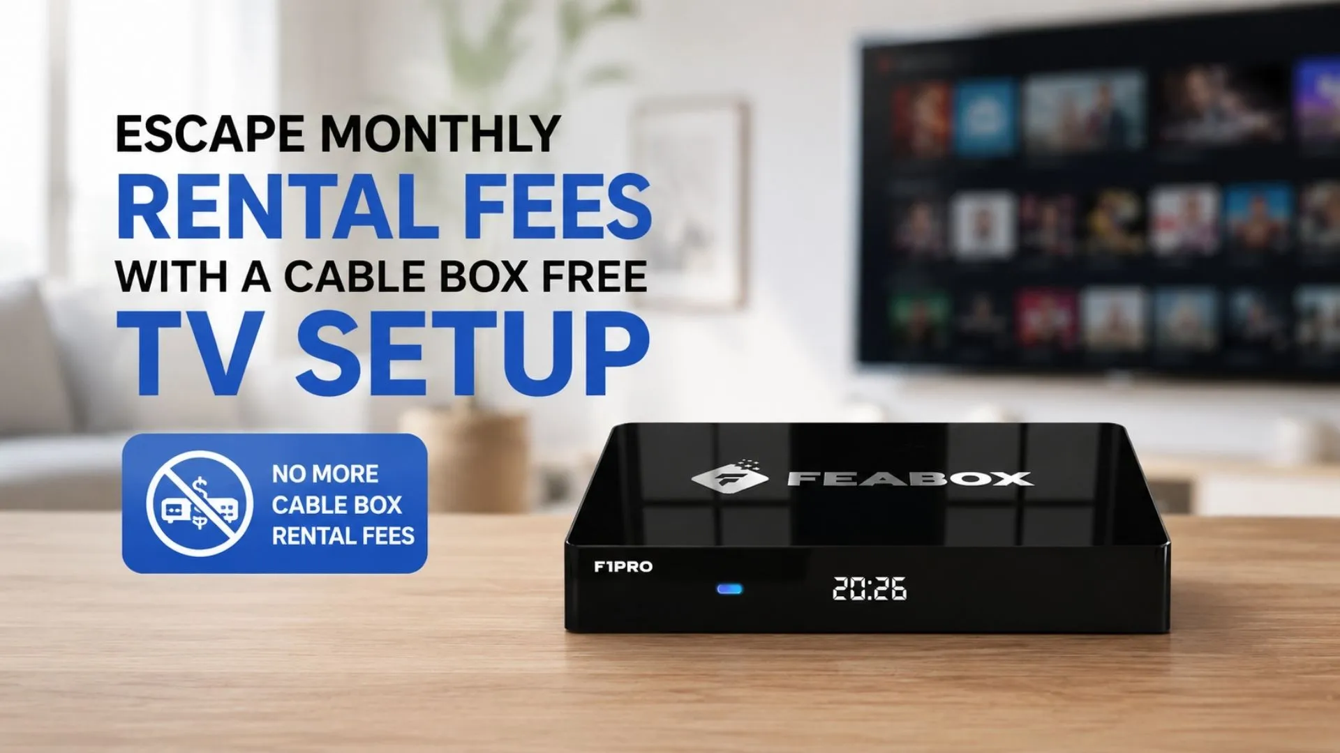 Secure Cable Box Free TV setup without rental fees.
