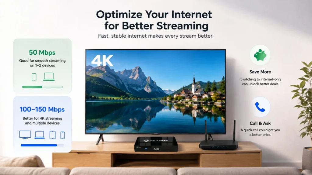 Optimize your home internet setup for stable streaming.
