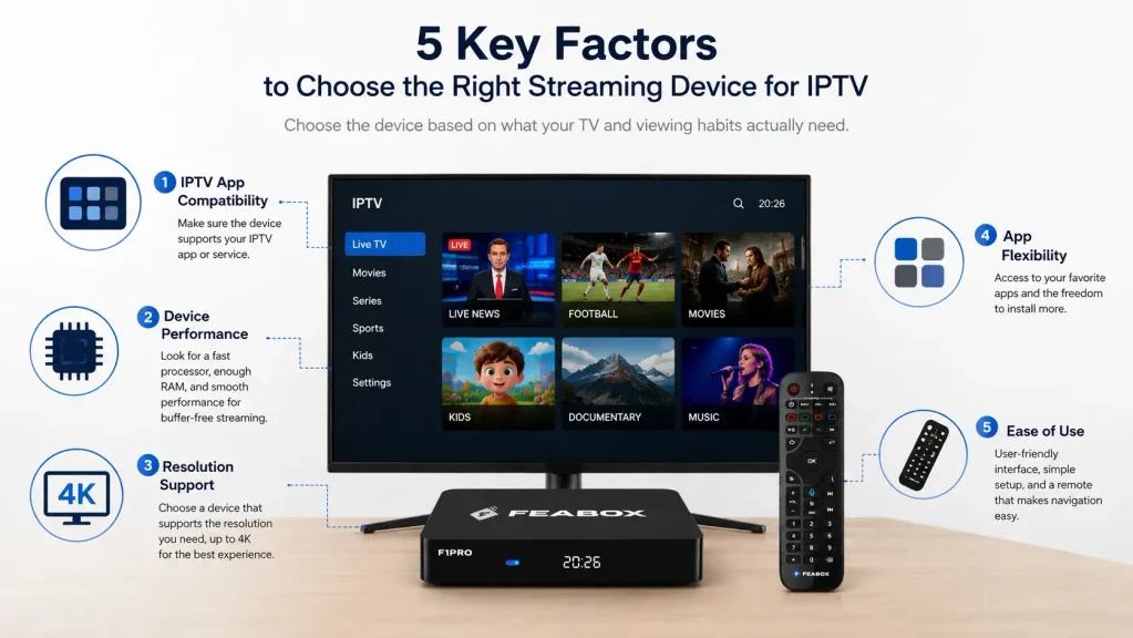 5 key factors to choose the right best streaming device for IPTV