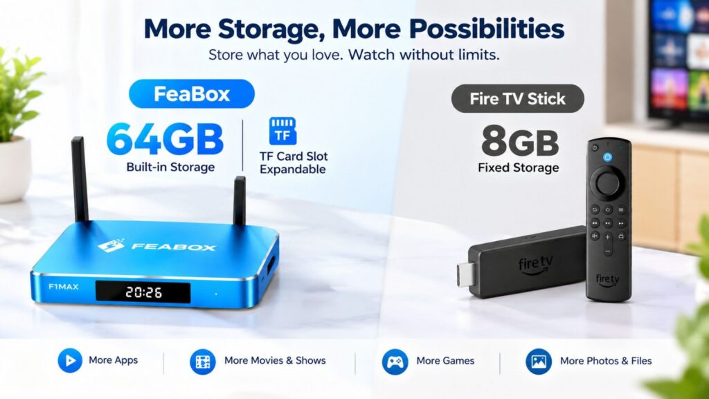 FeaBox vs Fire TV Stick: A Bigger Difference in Storage
