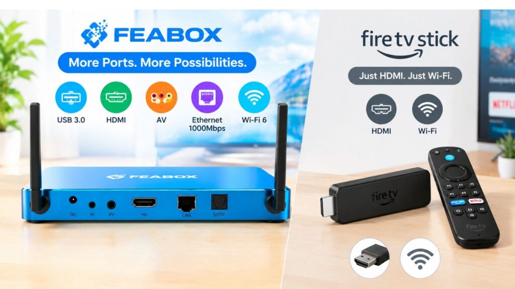 FeaBox vs Fire TV Stick: Connectivity That Gives You More Options