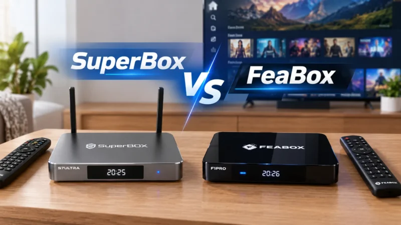 FeaBox vs SuperBox comparison of streaming TV boxes